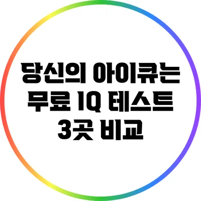 당신의 아이큐는? 무료 IQ 테스트 3곳 비교