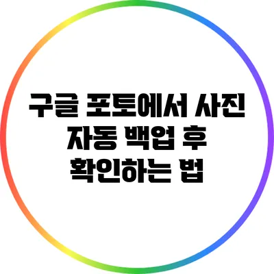 구글 포토에서 사진 자동 백업 후 확인하는 법