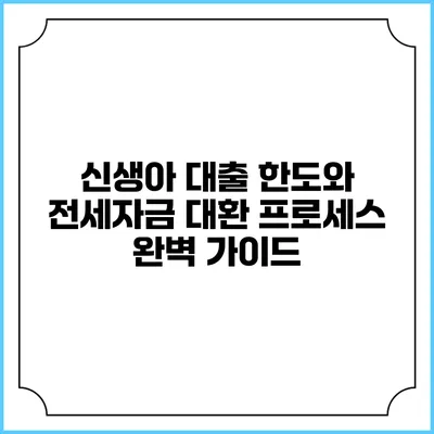 신생아 대출 한도와 전세자금 대환 프로세스 완벽 가이드