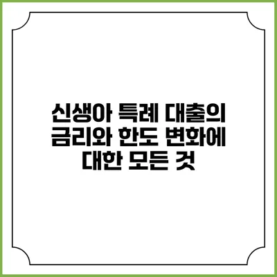 신생아 특례 대출의 금리와 한도 변화에 대한 모든 것