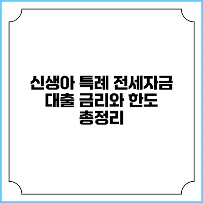 신생아 특례 전세자금 대출: 금리와 한도 총정리