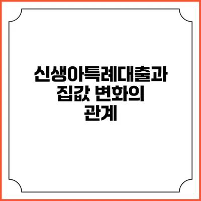 신생아특례대출과 집값 변화의 관계